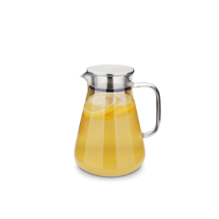 Borosilikátová skleněná konvice s filtrem ve víčku 1,2 l