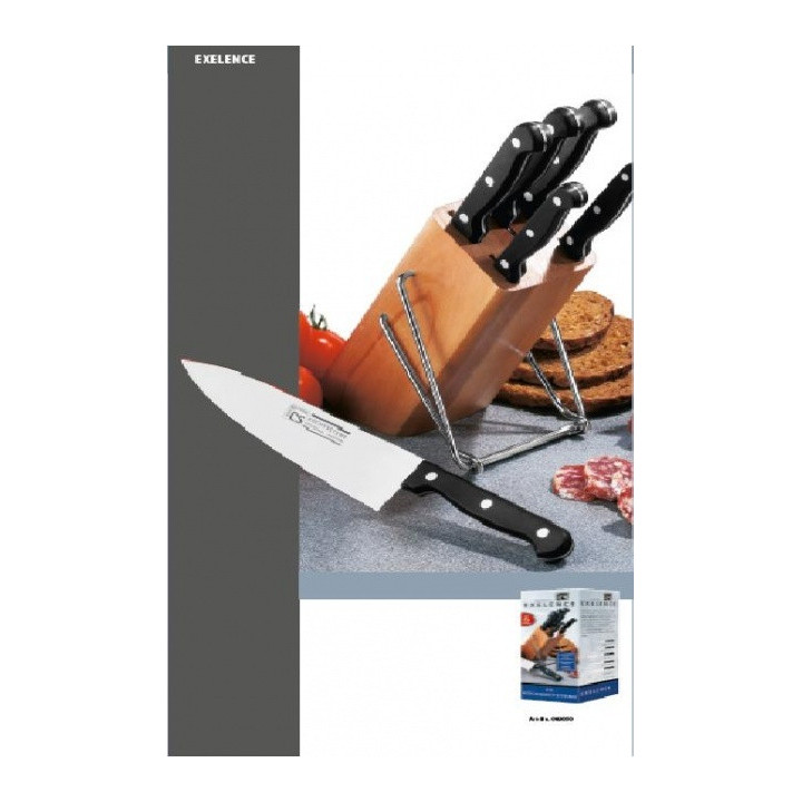 Excelence sada nožů v dřevěném bloku