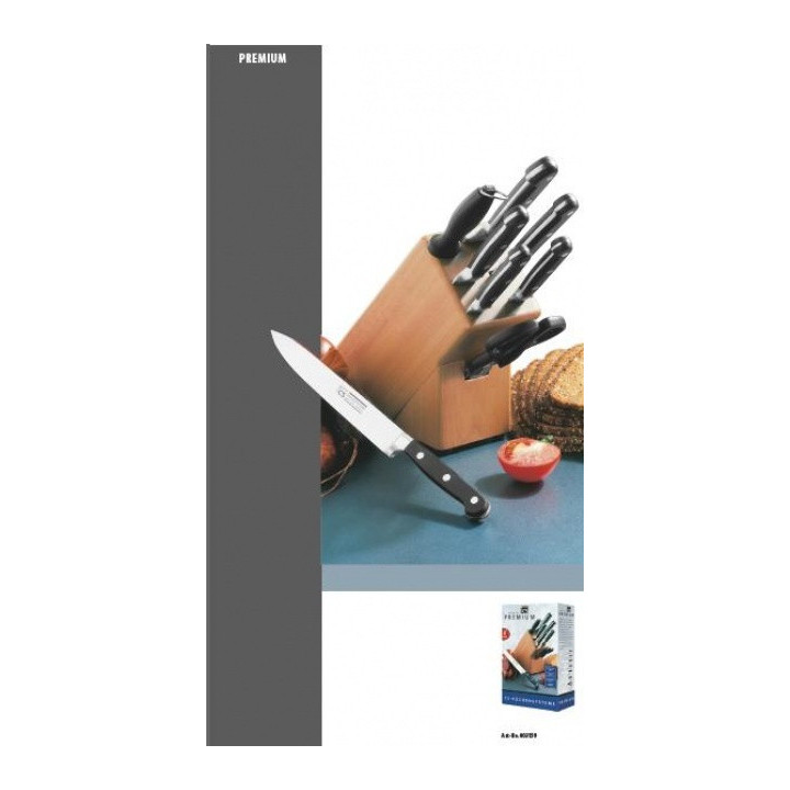 Sada nožů Premium v dřevěném bloku