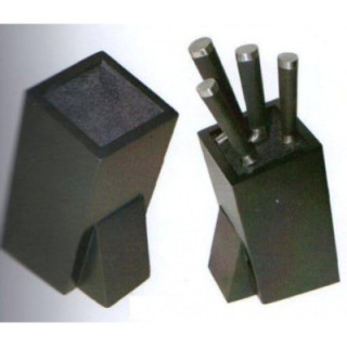 Černý blok na nože se štětinovou výplní