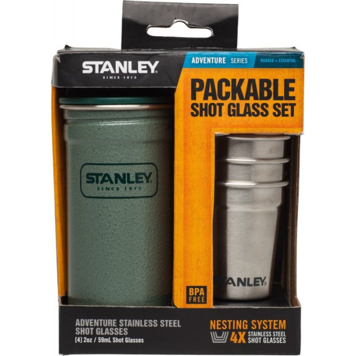 STANLEY Set 4 ks nerez panáků Adventure series v pouzdře zelený 2018