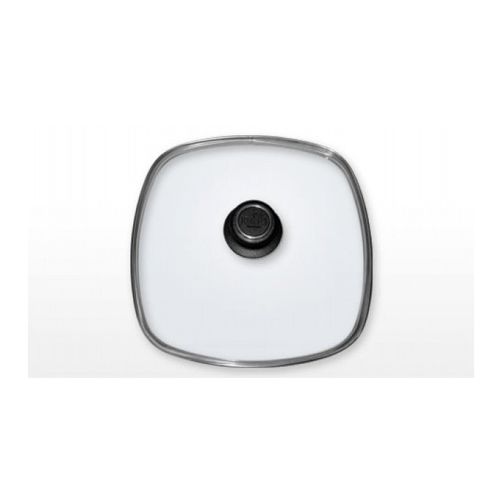 Skleněná poklice 24x24cm - hranatá