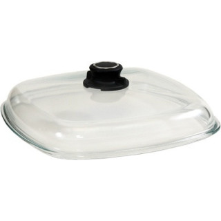 Skleněná poklice 28x28 cm - hranatá