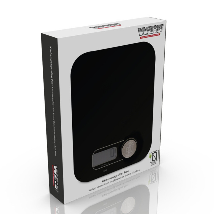 Kuchyňská váha ECO PRO černá - bezbateriová
