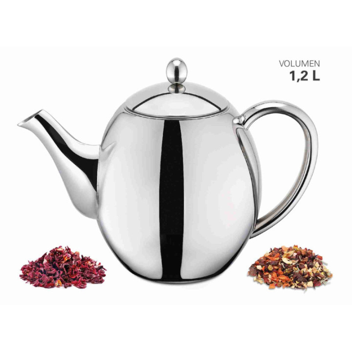 Dvoustěnná Čajová konvice s nerezovým filtrem 1200 ml - WEIS