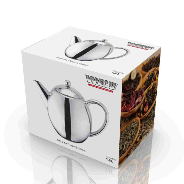 Dvoustěnná Čajová konvice s nerezovým filtrem 1200 ml - WEIS