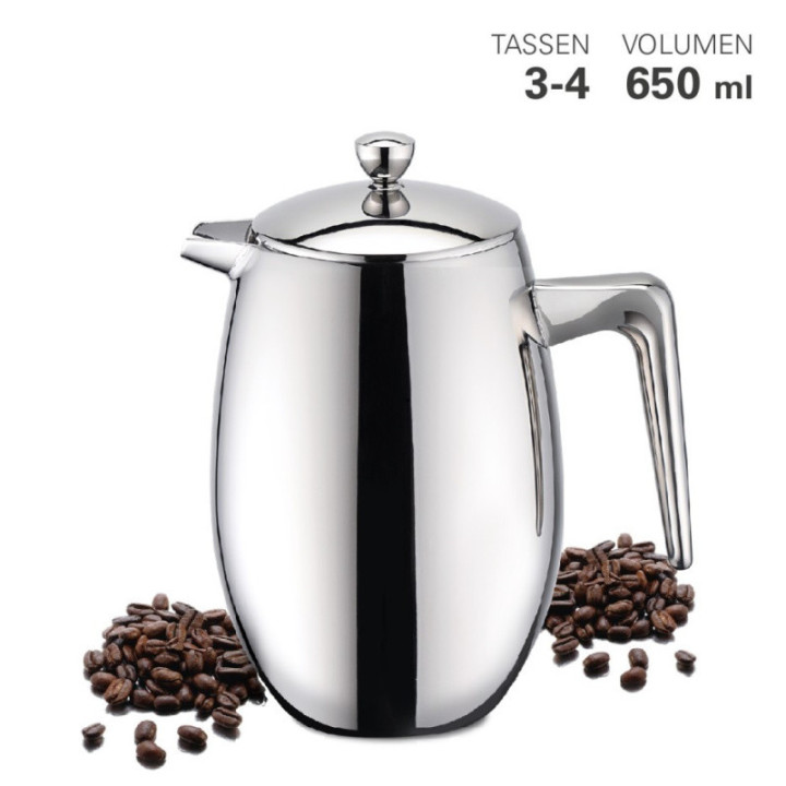 Kafetiéra french press termo 0,65L lesk nerez